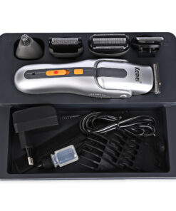 Kemei KM - 680A Electric Shaver Razor (10) Cordless Cutter Hair Clipper - EU PLUG SILVER All Market BD
