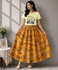 Linen Skirt and T-Shirt Set (3)