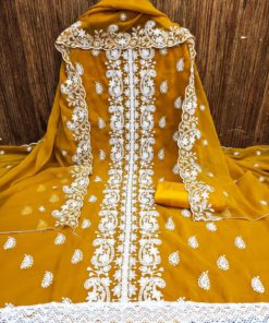 Embroidery Cotton Three Piece