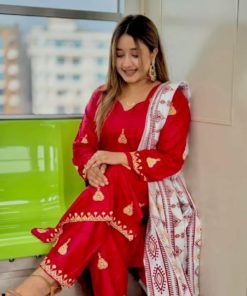 Embroidery Cotton Three Piece