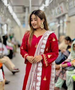 Embroidery Cotton Three Piece