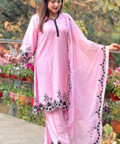 Embroidery Cotton Three Piece