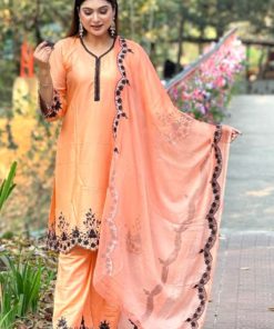 Embroidery Cotton Three Piece