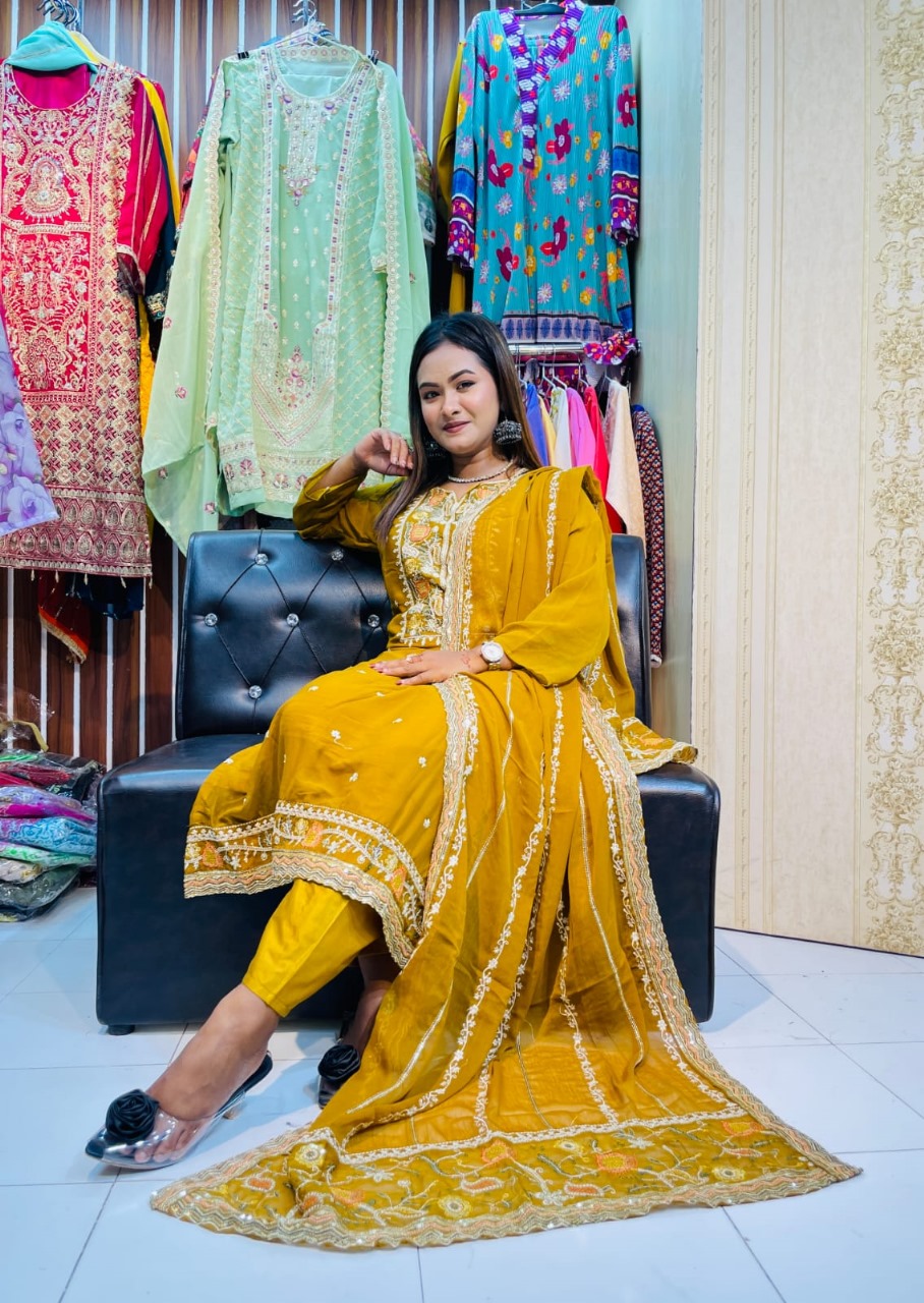 Georgette Embroidery Three Piece (2) Georgette Embroidery Three Piece