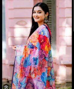 Digital Print sharee with blause pcs