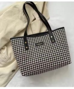 Grameen check tote bag