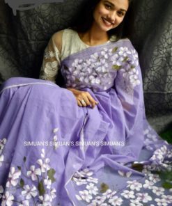 Hand Print Half Silk Sharee