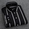 Men's Long Sleeve Stripe Print Shirt