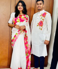New Sharee Panjabi Couple with Blouse Piece