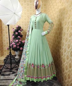 Readymade Georgette Embroidered Party Dress