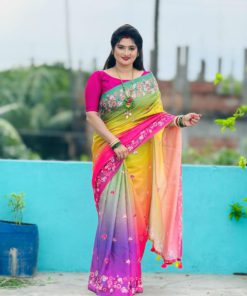 Stylish cotton share with blause pcs