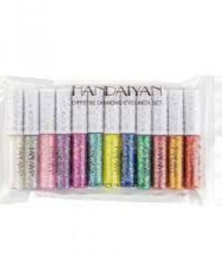 HANDAIYAN 12pcs Crystal Diamond Eyeliner Set